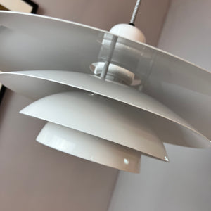 Lamellenlampe weiß Hochglanz