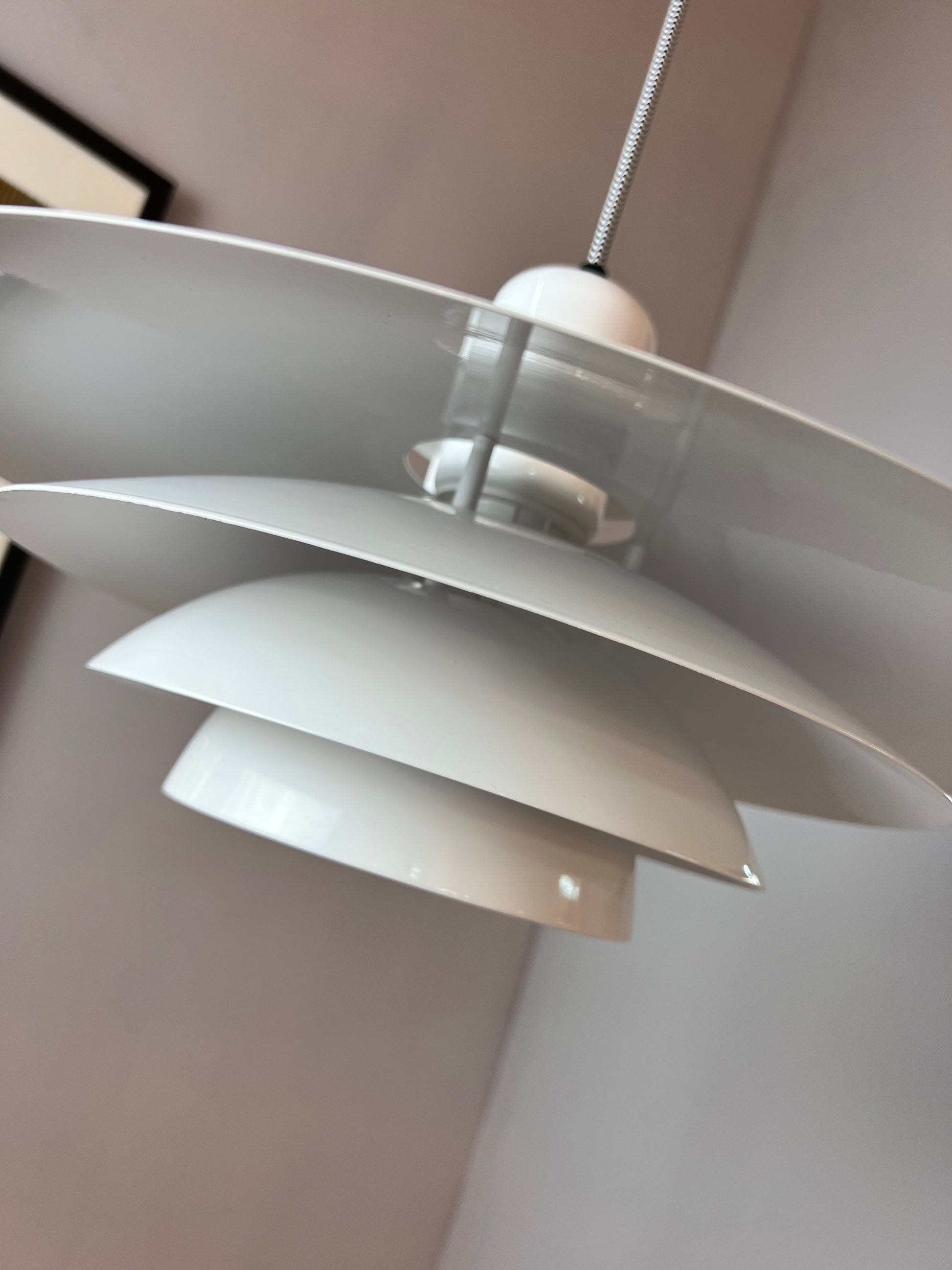 Lamellenlampe weiß Hochglanz