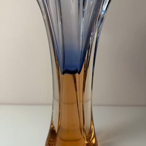 Vase hellblau Glas von Josef Hospodka für Chřibská Sklárna