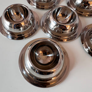 Set: 6x Eierbecher Edelstahl verchromt aus Dänemark