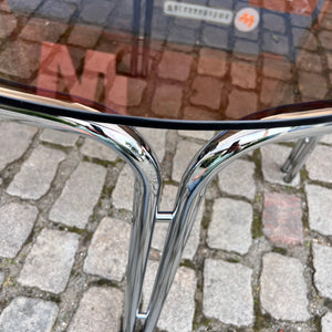 Runder Esstisch Rauchglas Chrom Ø 104,5 cm