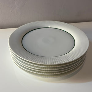 Set: 6x Speiseteller Modulation Secunda grün von Tapio Wirkkala für Rosenthal