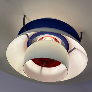 Lamellenlampe PH5 weiß von Poul Henningsen für Louis Poulsen