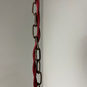 Kugellampe gelb Glas mit Kette aus Dänemark
