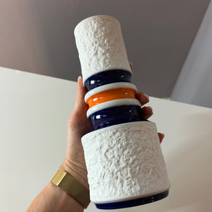 Vase 599/2 blau orange von Royal Porzellan Bavaria KPM