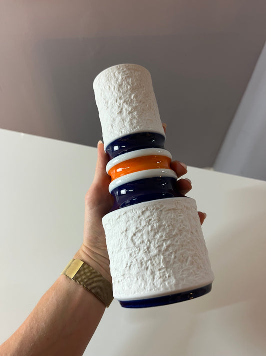 Vase 599/2 blau orange von Royal Porzellan Bavaria KPM