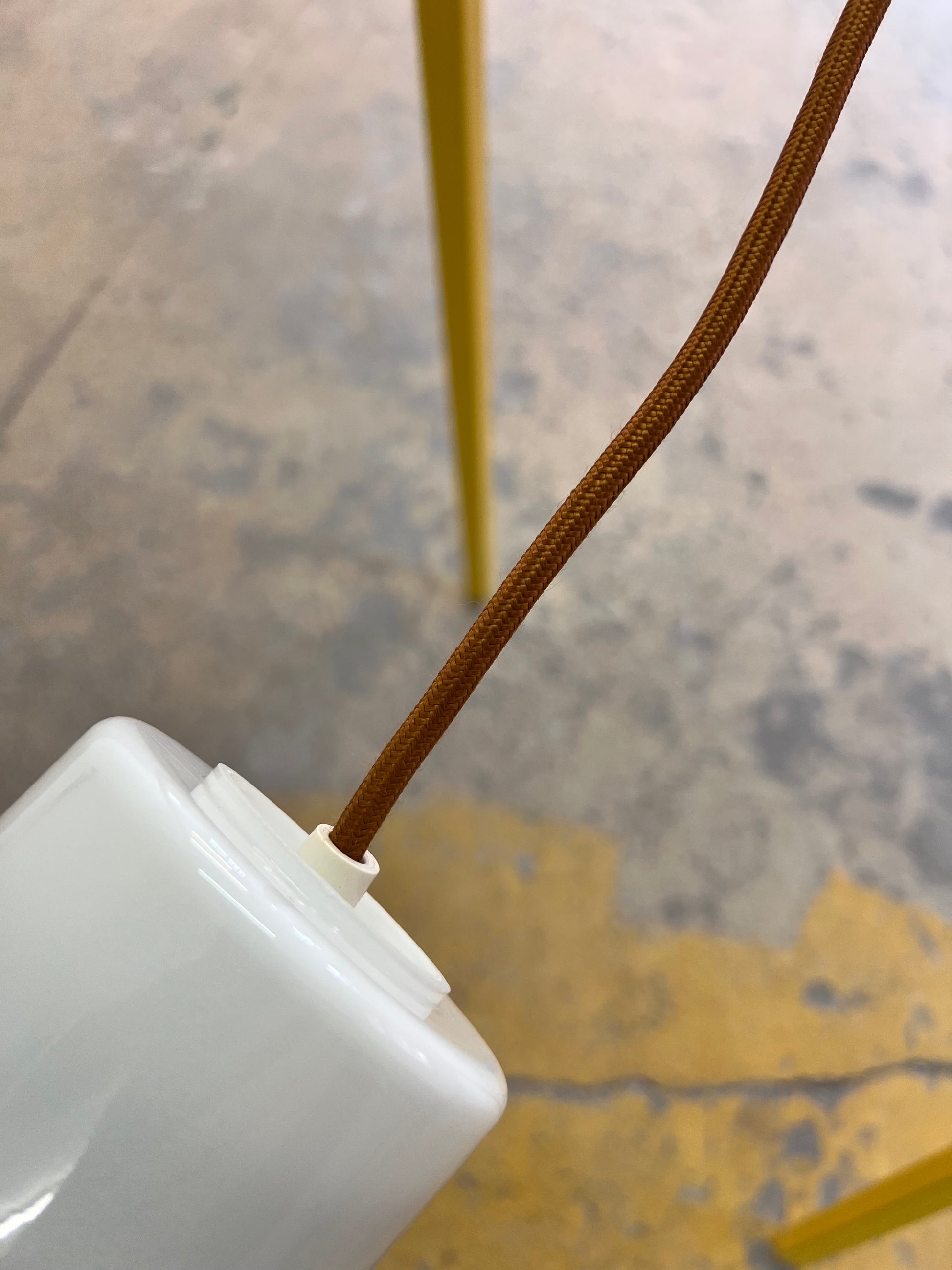 Hängelampe weiß Glas von Sidse Werner für Holmegaard