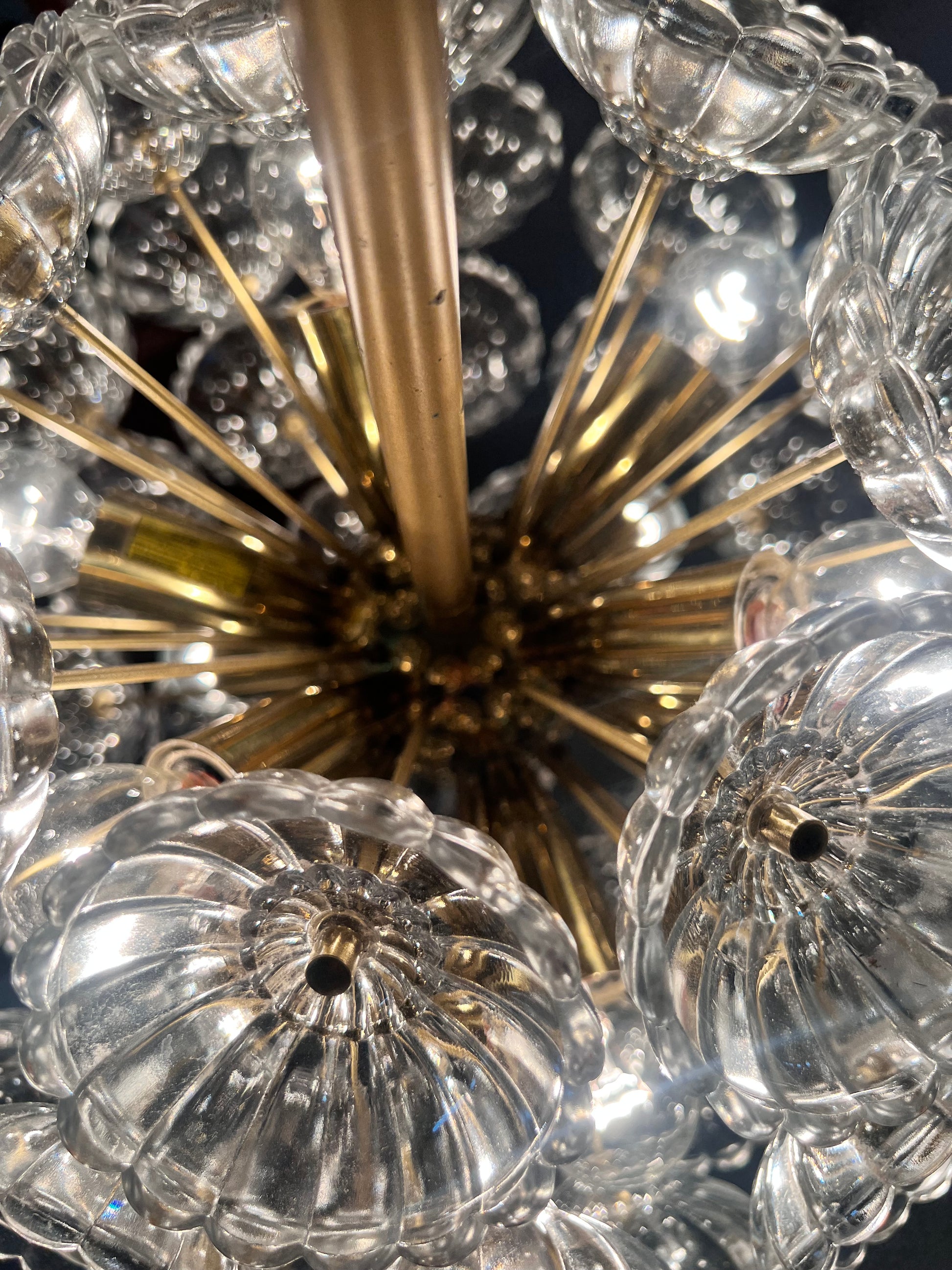 Kronleuchter "Pusteblume" von VEB Kristalleuchte Ebersbach