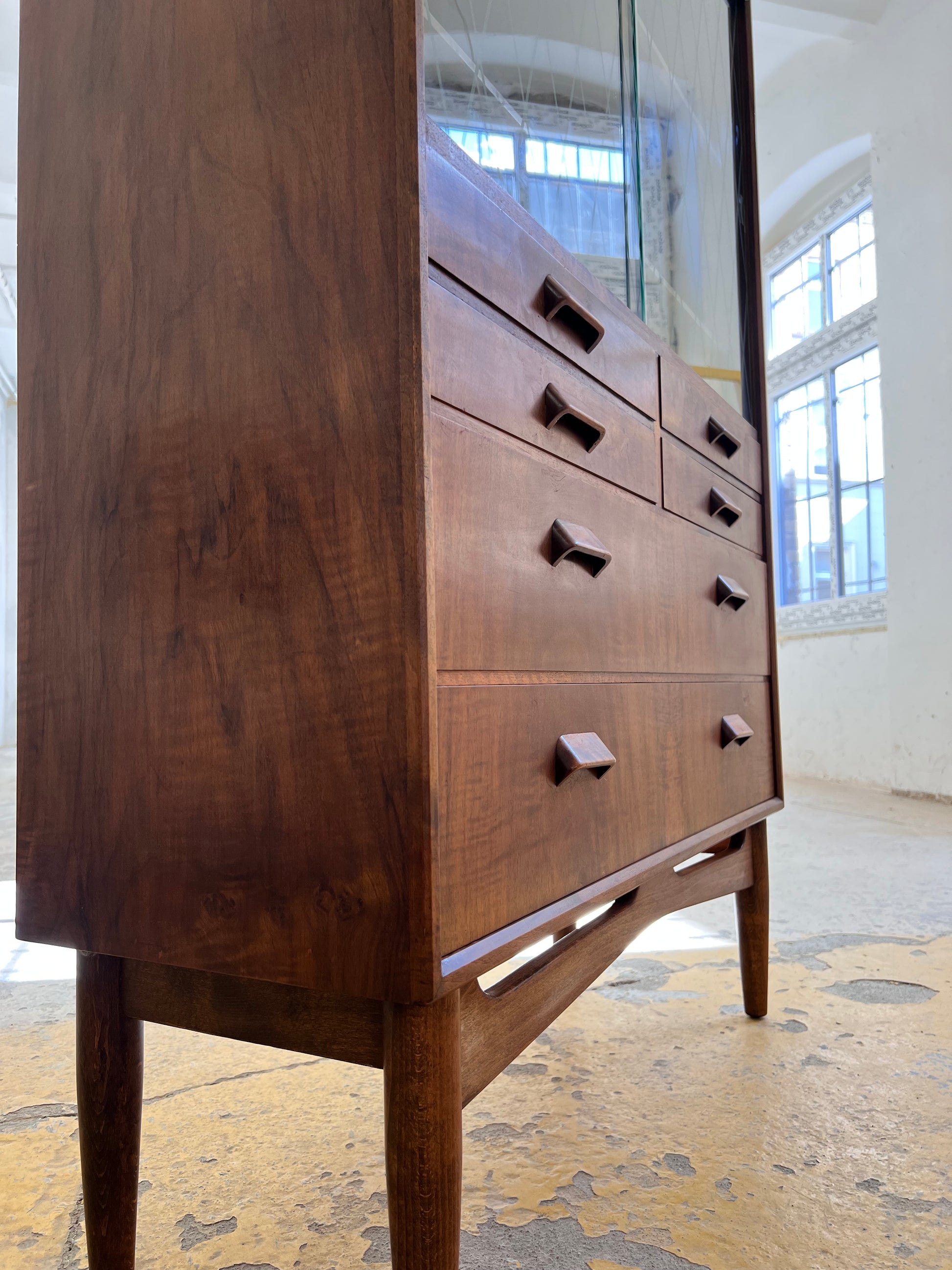 Vitrinenschrank Teak aus Dänemark