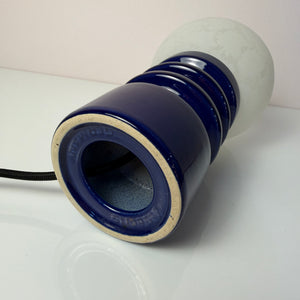 Tischlampe blau Keramik Glas von Cari Zalloni für Dümler & Breiden