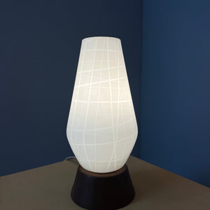 Tischlampe Teak Glas von Temde