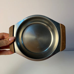 Set: 2 Schüsseln Edelstahl mit Teak Griffen