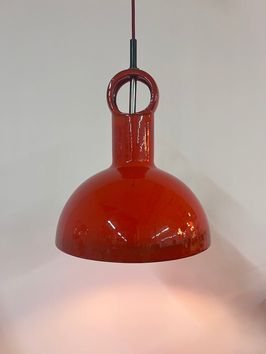 Hängelampe rot Keramik