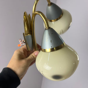 Wandlampe weiß Messing