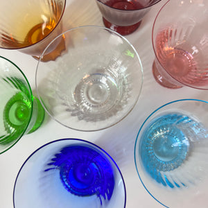 Set: 7x Wasserglas bunt
