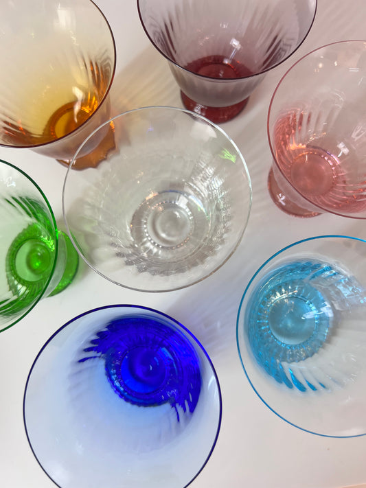Set: 7x Wasserglas bunt