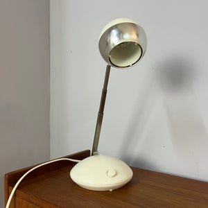 Schreibtischlampe weiß Chrom mit Teleskoparm von Eichhoff Werke