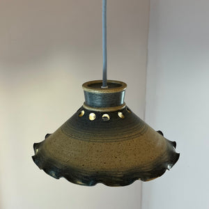 Hängelampe blau Keramik aus Dänemark
