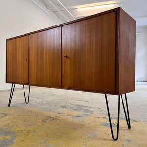 Sideboard Teak auf Hairpinlegs von rt Möbel