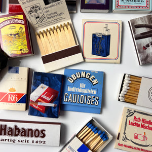Set: Vintage Streichhölzer Zigaretten Werbung