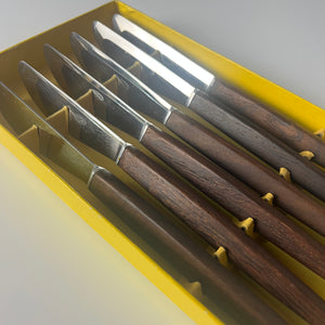 Set: 6x Buttermesser Teak in Box