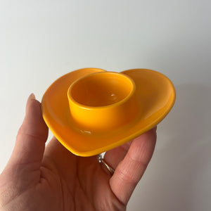 Set: 4x Eierbecher Herz gelb