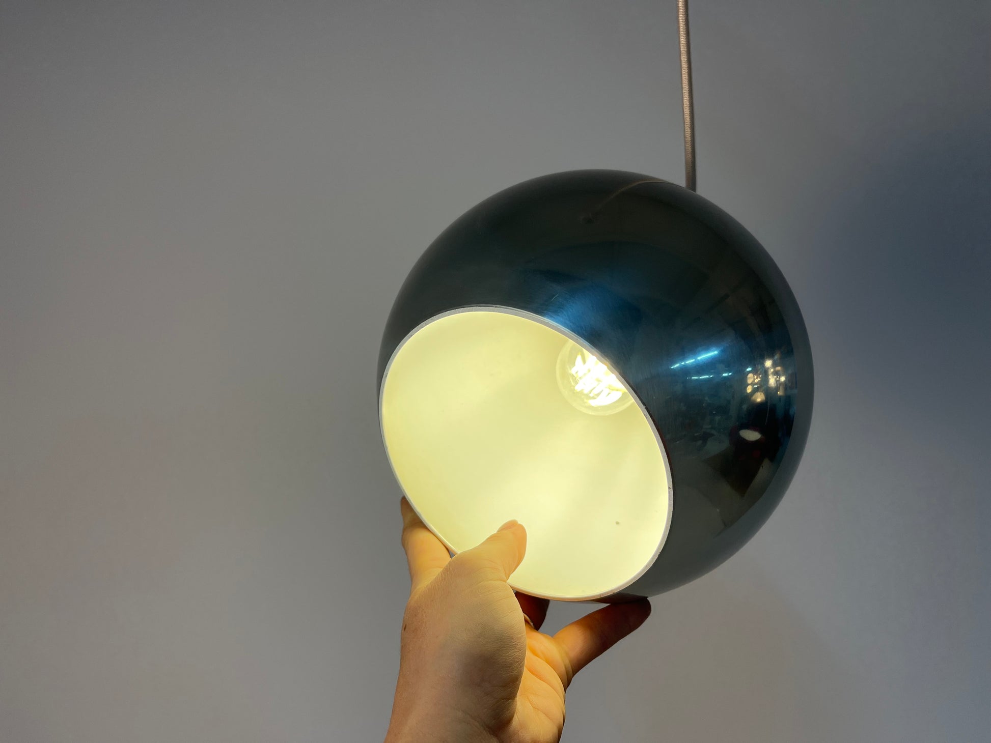 Kugellampe Topan Chrom von Verner Panton
