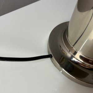 Mushroom Tischlampe Opalglas Chrom von Doria