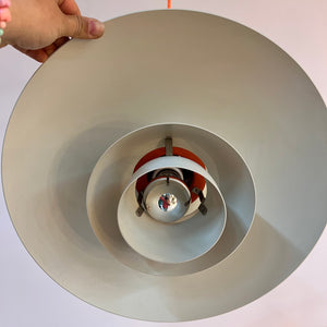 Lamellenlampe PH4 weiß von Poul Henningsen für Louis Poulsen