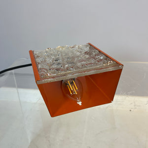 Wandlampe orange Glas