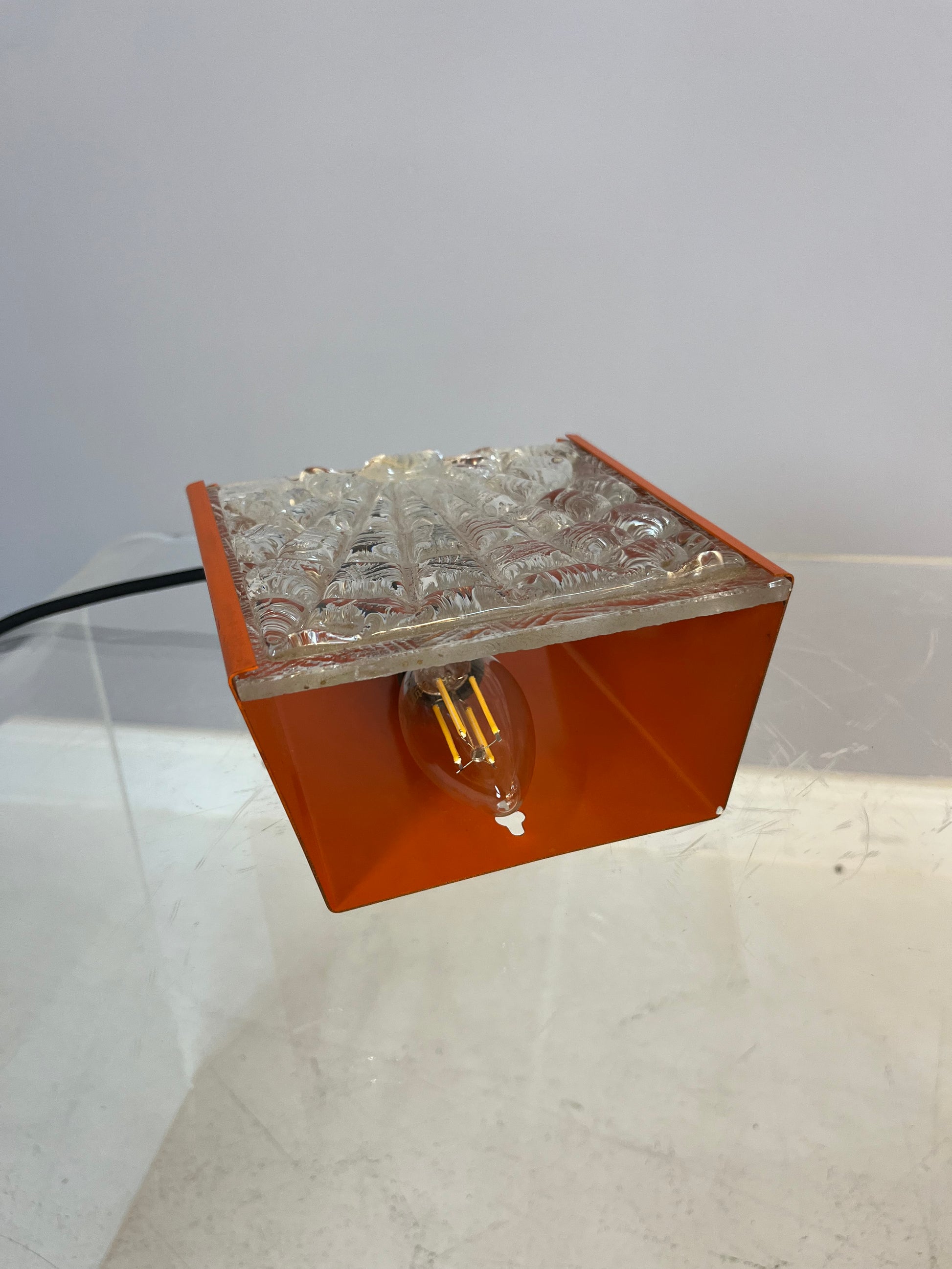 Wandlampe orange Glas