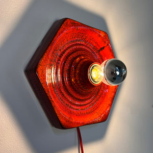 Wandlampe rot Keramik von Hustadt Leuchten