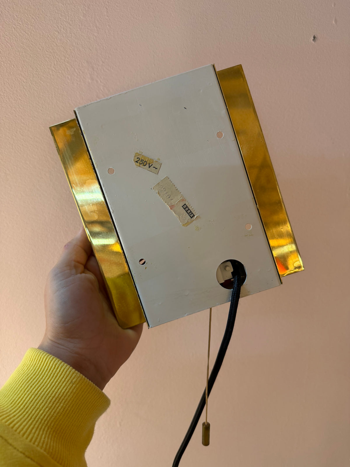 Wandlampe Eisglas Messing von Doria
