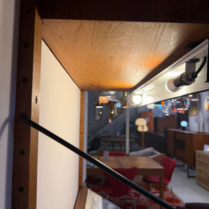 Wandregal Royal System Teak mit Lampe von Poul Cadovius