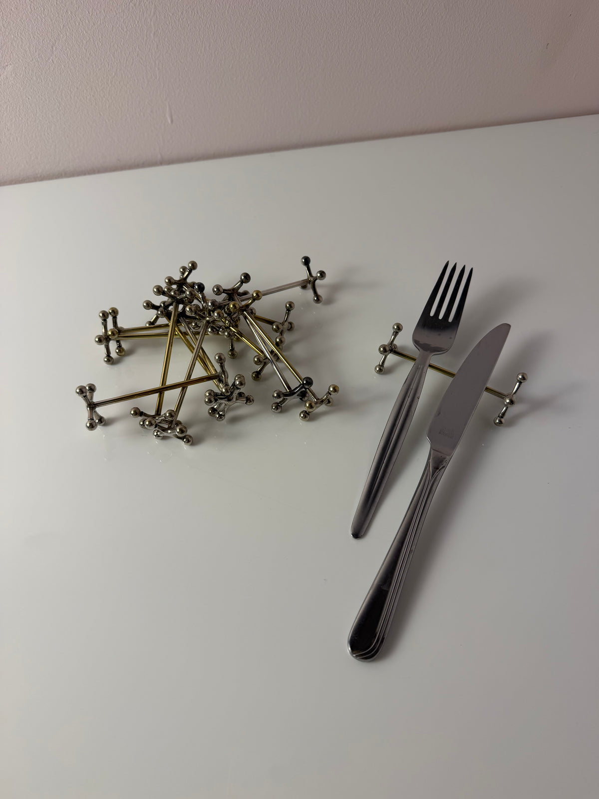 Set: 13x Besteckablage versilbert