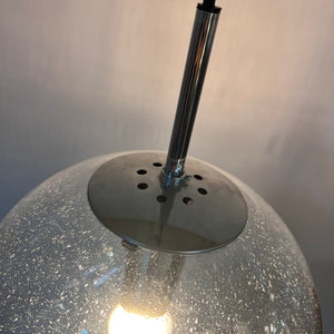Kugellampe Glas Chrom von Glashütte Limburg