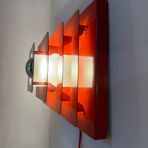 Wandlampe Pyramide rot Metall von Hustadt Leuchten