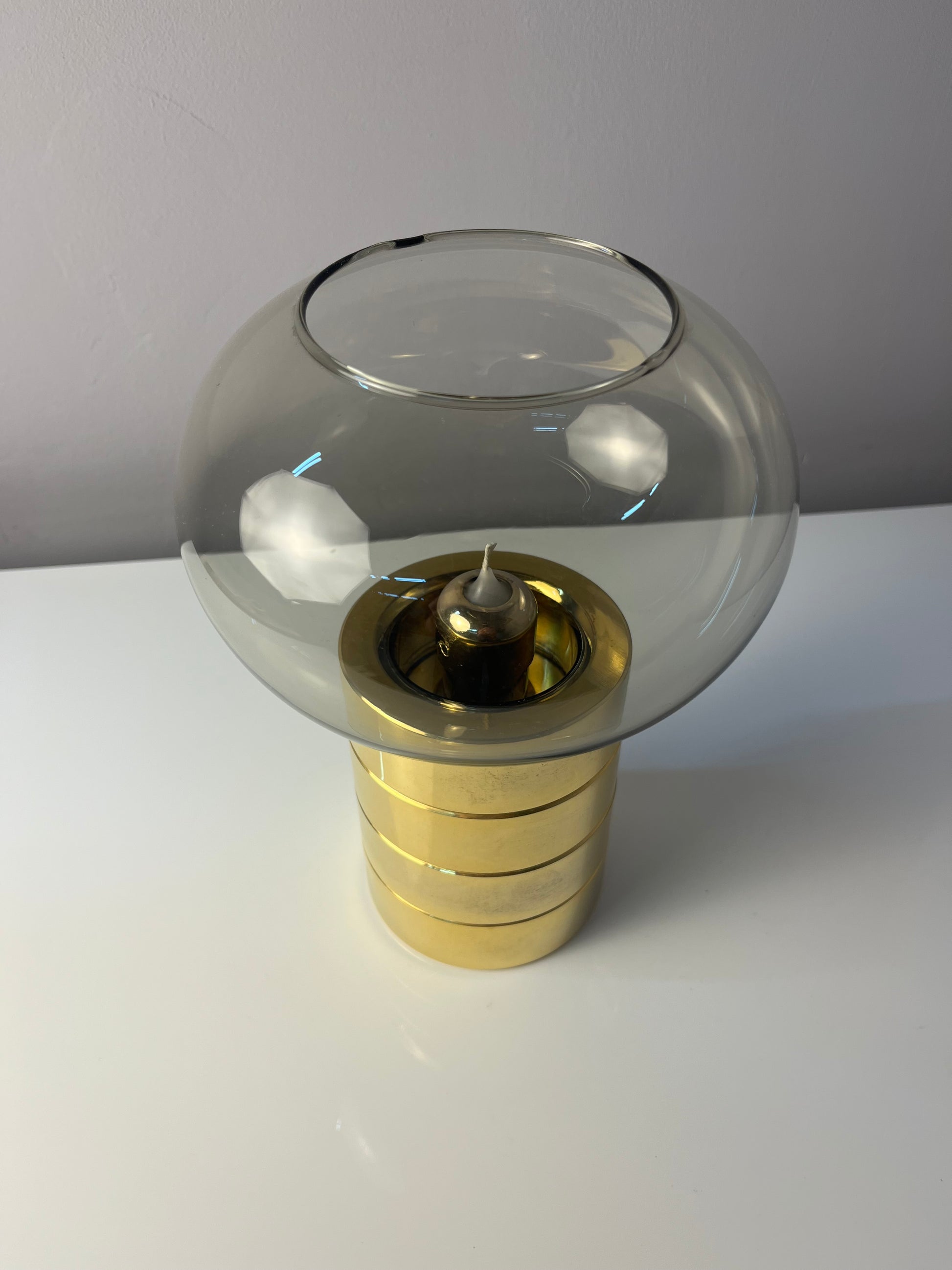 Kerzenständer Messing Rauchglas von FÖHL