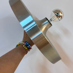 Wandlampe Diskus Aluminium gebürstet