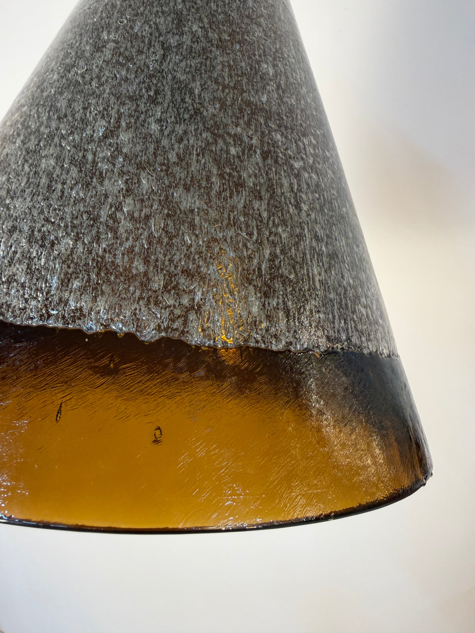 Hängelampe braun Glas von Peill & Putzler