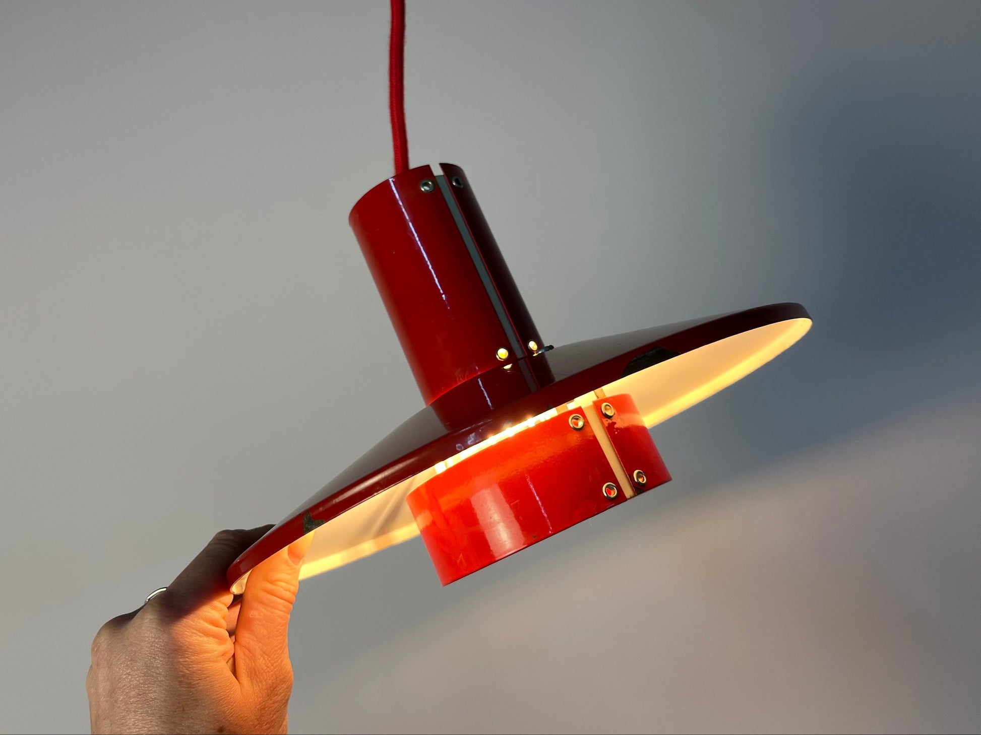 Lamellenlampe Flipper rot von Mogens Davidsen für von SC Sørensen