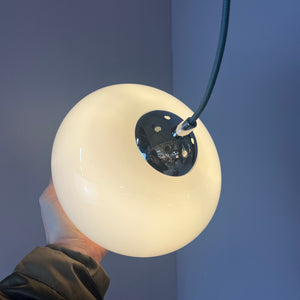Hängelampe weiß Glas Chrom