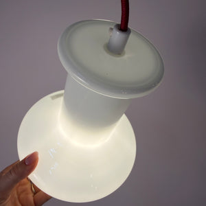 Hängelampe weiß glänzend Glas von Lyskær
