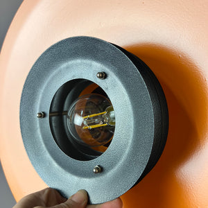 Lamellenlampe neu lackiert orange schwarz