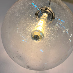 Kugellampe Glas Chrom von Glashütte Limburg