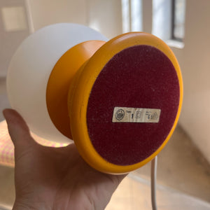 Tischlampe gelb Opalglas von Temde