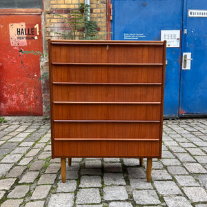 Kommode Teak mit durchgängigen Griffen