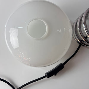 Spiral-Tischlampe Glas & Chrom Ingo Maurer für HONSEL