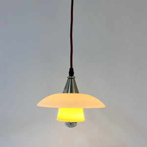 Lamellenlampe Milchglas aus Dänemark