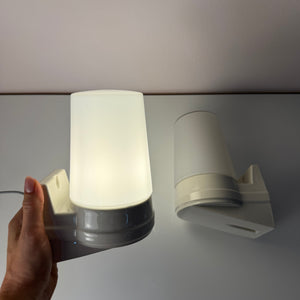 Set: 2x Wandlampe Modell 6070 weiß Sigvard Bernadotte für Ifö
